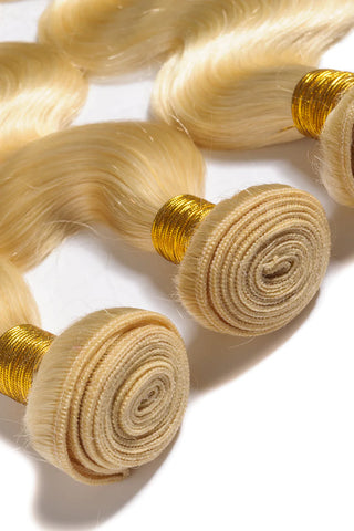 Body Wave Bundles with Closure Deal - Russian Blonde Collection