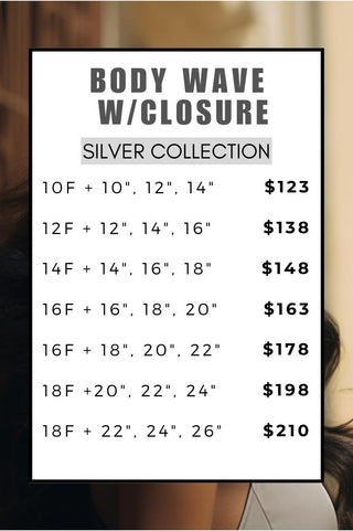 Body Wave Bundles with Closure Deal - Silver Collection