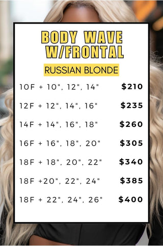 Body Wave Bundles with Frontal Deal - Russian Blonde Collection