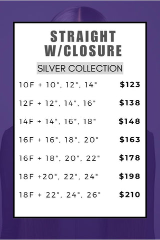 Straight Bundles with Closure Deal - Silver Collection