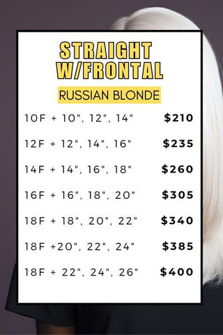 Straight Bundles with Frontal Deal - Russian Blonde Collection